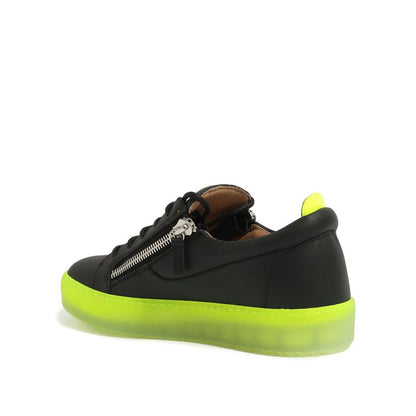 Giuseppe Zanotti Black Calfskin Low Top Sneakers