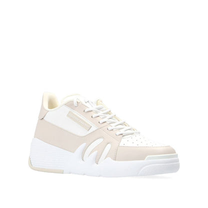 Giuseppe Zanotti White Calfskin Low Top Sneakers