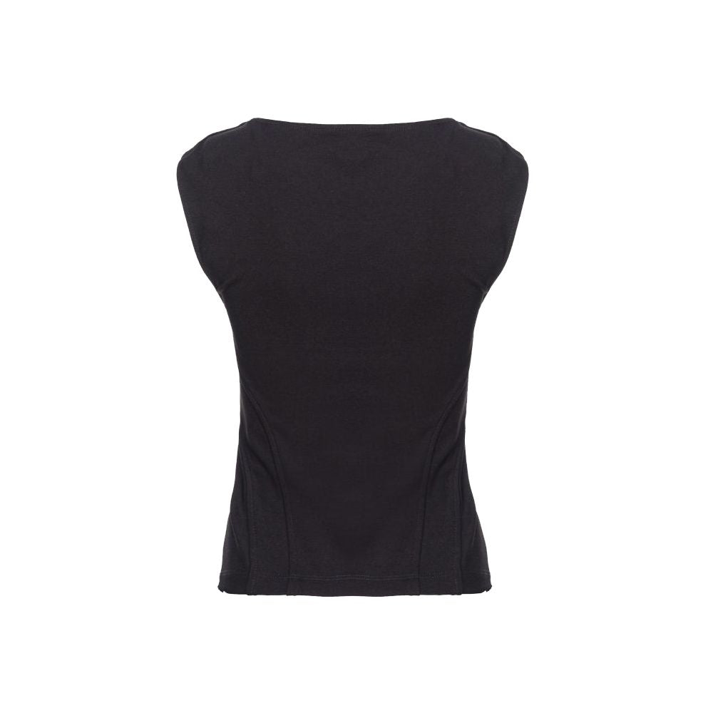 PINKO Black Viscose Women Top