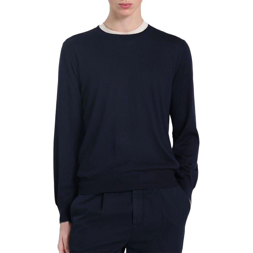 Brunello Cucinelli Blue Cashmere Men Sweater BR-15785-IT50 | L