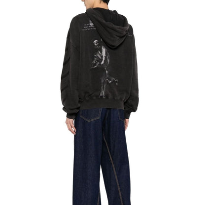 Off-White Black Cotton Sweatshirt