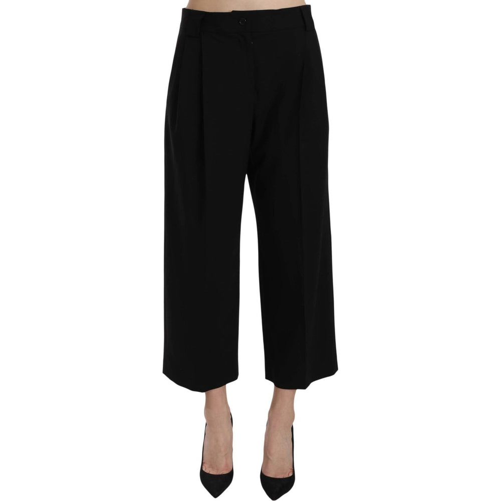 Dolce & Gabbana Black Print Trousers Pants PAN61197-40