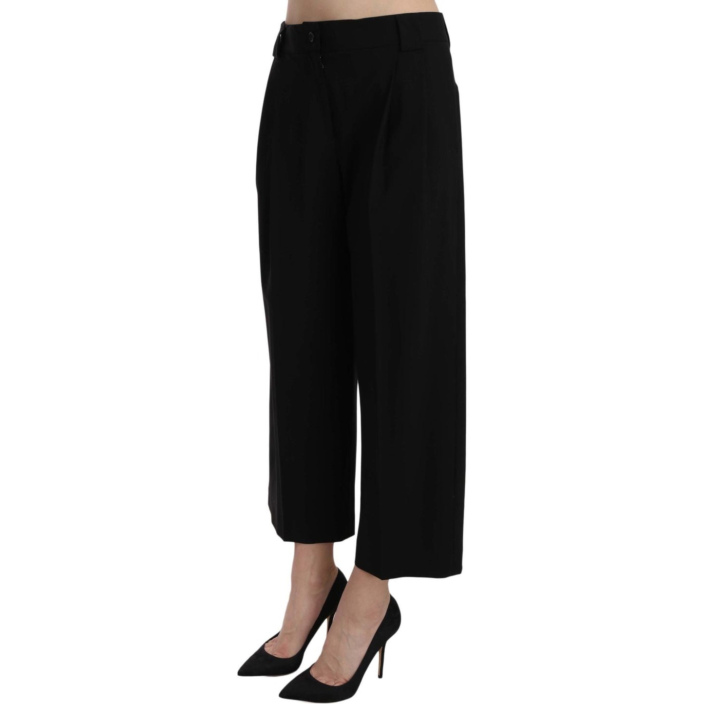 Dolce & Gabbana Black Print Trousers Pants PAN61197-40