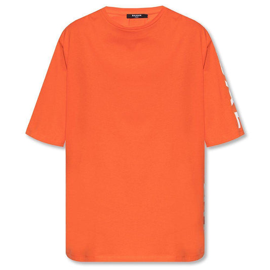 Balmain Orange Cotton T-Shirt BA-15798-L