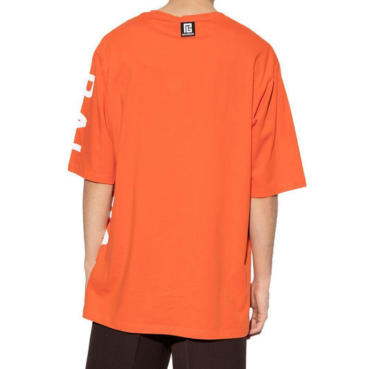 Balmain Orange Cotton T-Shirt BA-15798-L
