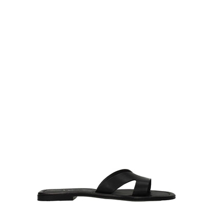 Kenzo Black Leather Slippers