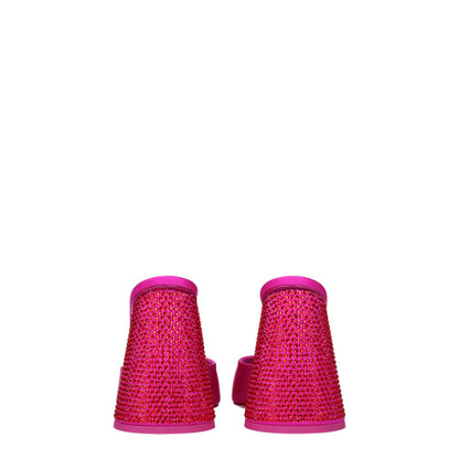 The Attico Pink Satin Platform Sandals