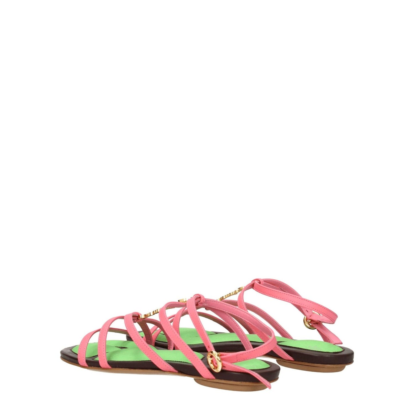 Jacquemus Pink Leather Flat Sandals