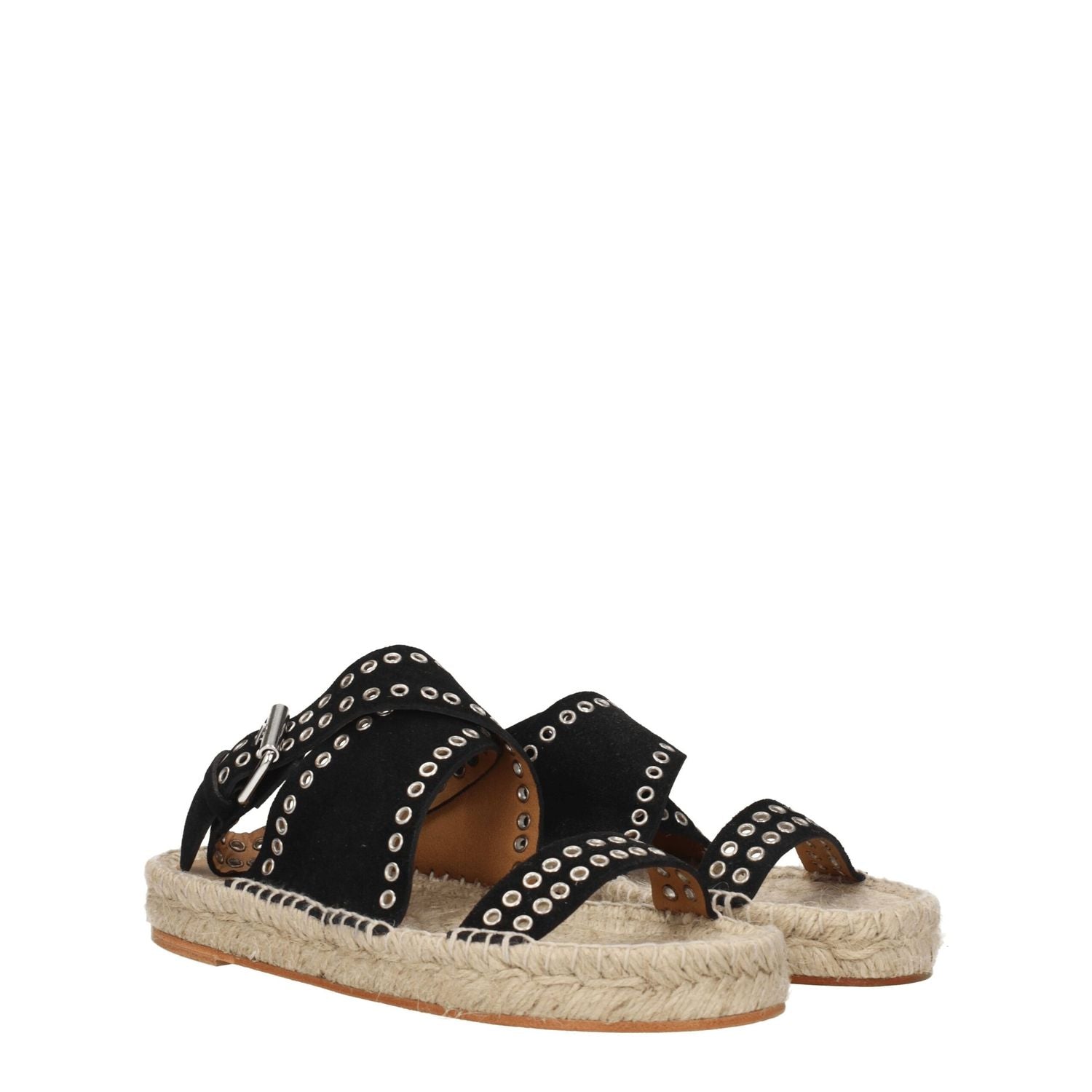 Isabel Marant Black Leather Flat Sandals