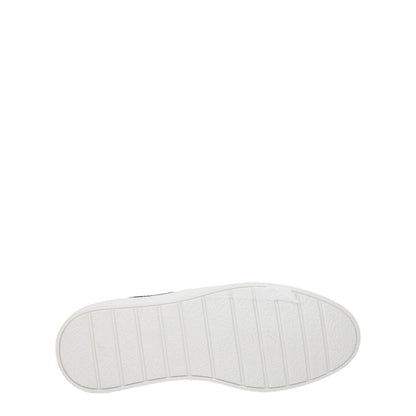 Sole view of Ami Paris Black Fabric Low Top Sneakers with rubber sole and white detailing.