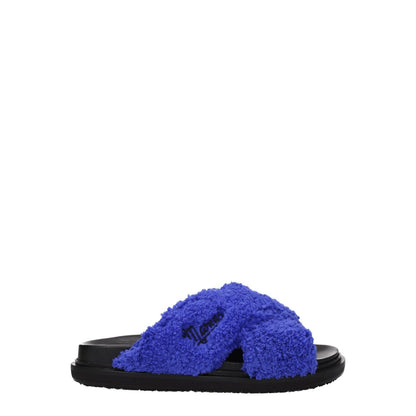 Marni Purple Fabric Slippers, casual open-toe design with a rubber sole and side logo, MPN FBMS015501P544100B56.