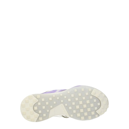 Sole view of Givenchy Beige Leather Low Top Sneakers with rubber sole and lilac accents