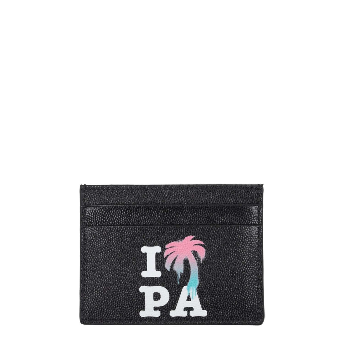 Palm Angels Black Leather Cardholder
