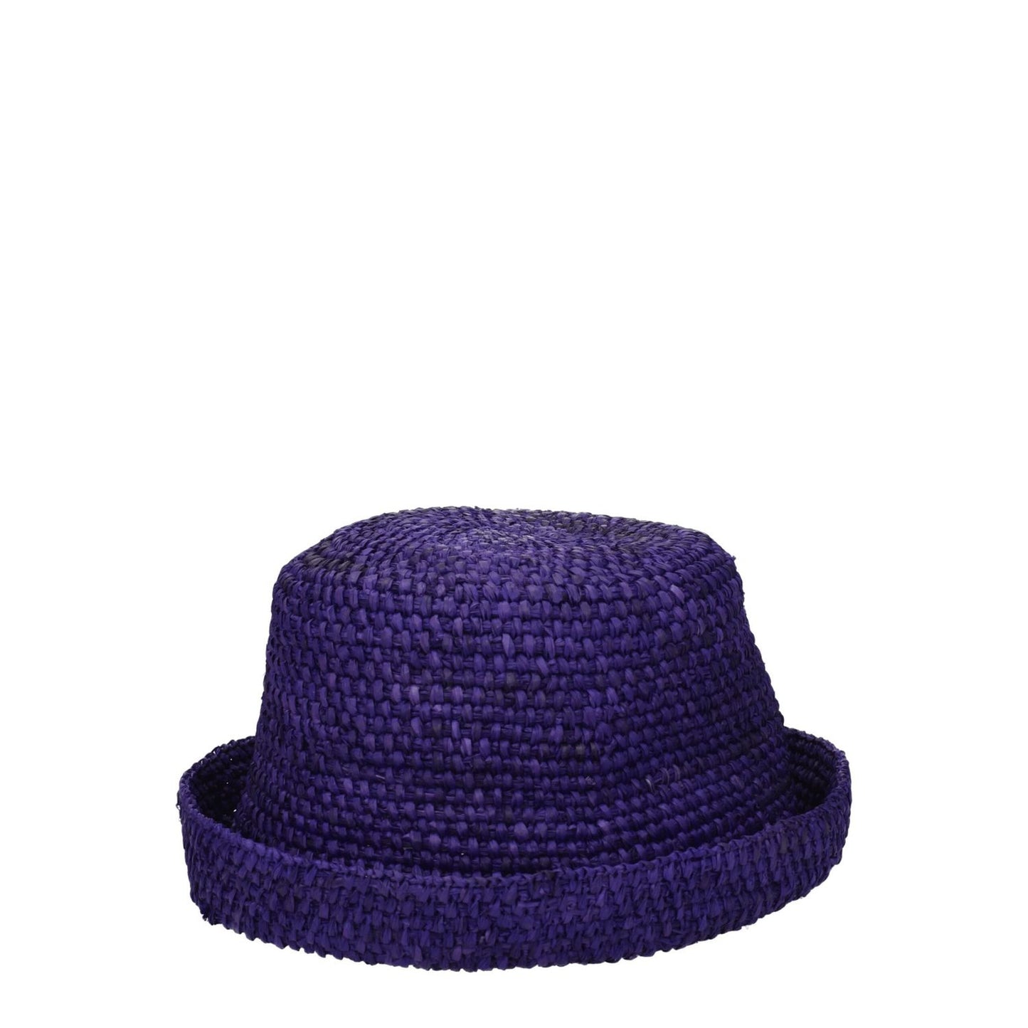 Jacquemus Purple Raffia Hat with logo on the front, casual style, 100% raffia, MPN 235AC4505046650, violet color variation.