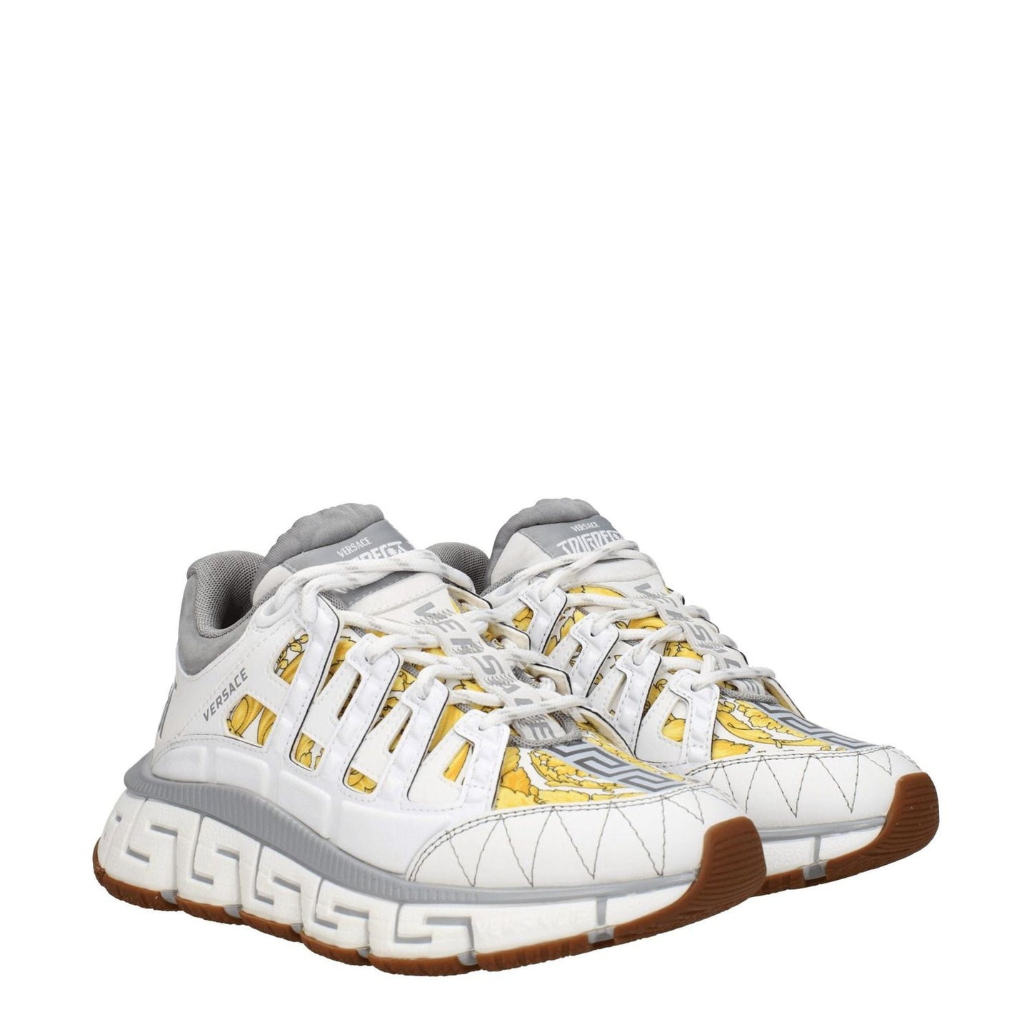 Versace White Fabric Athletic Sneakers VE-8547404316937-EU35.5/US5.5