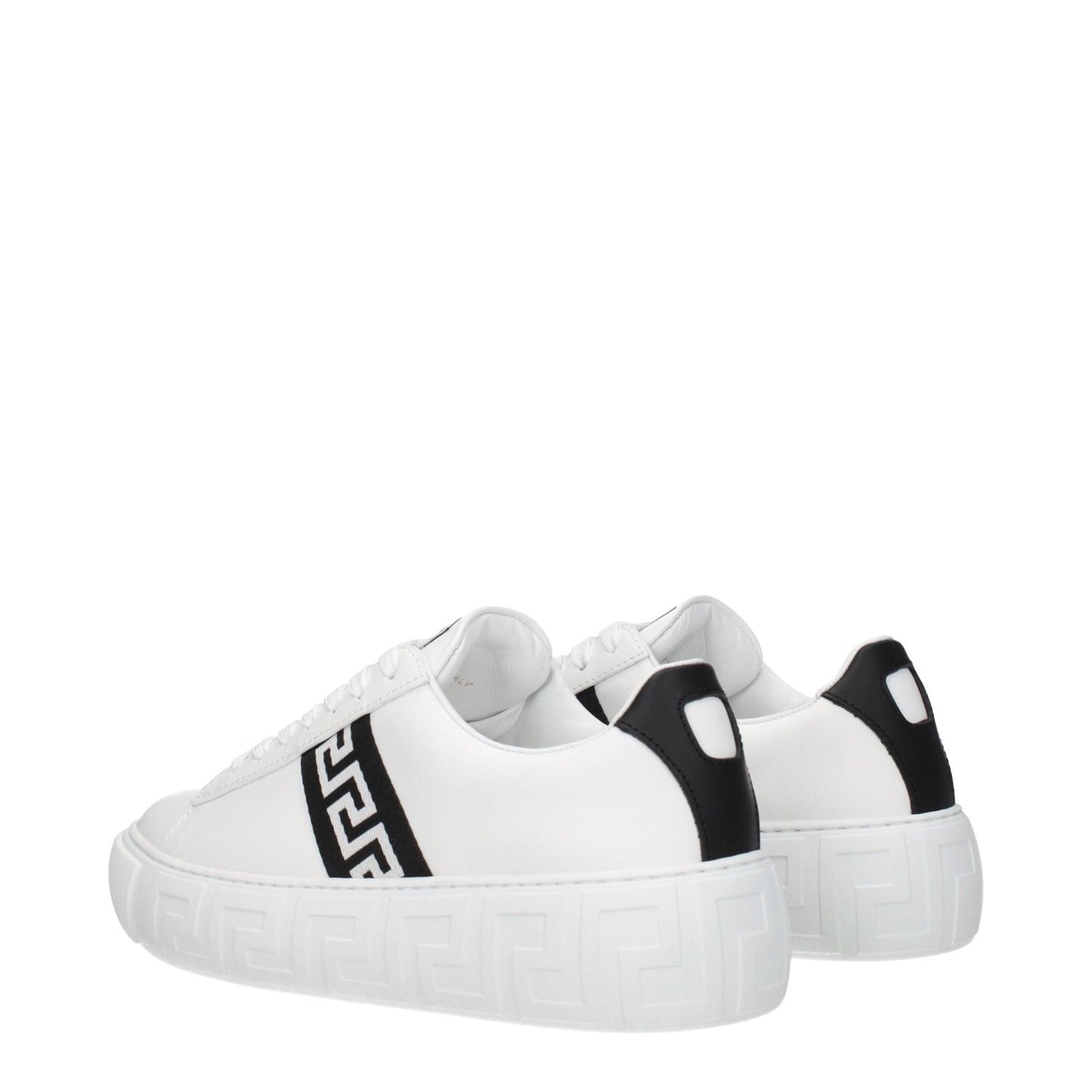 Versace White Leather Low Tops VE-8547404513545-EU35/US5