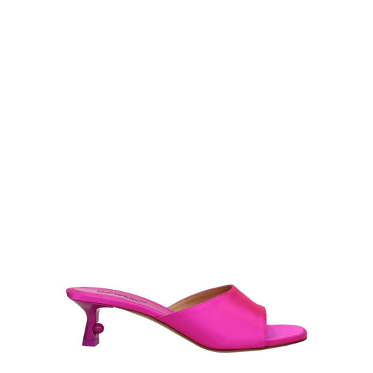 Off-White Pink Satin Stiletto Heels Sandals OF-8547405463817-EU36/US6