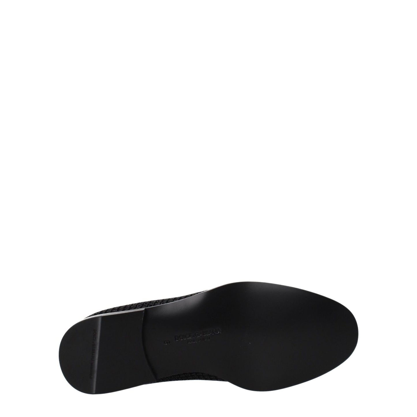 Dolce & Gabbana Black Velvet Slip-On Loafers