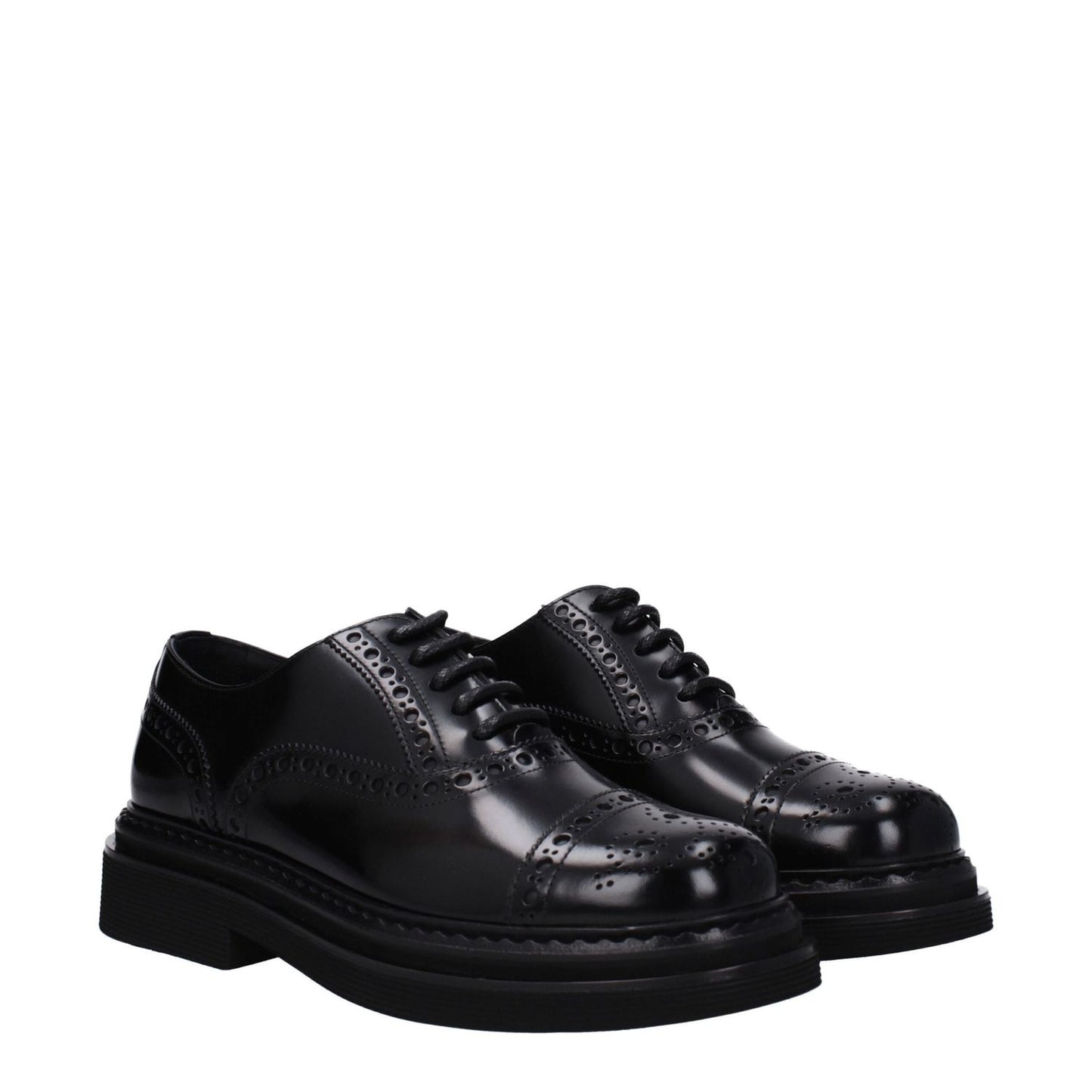 Dolce & Gabbana Black Leather Oxfords And Derbies 1728,75667636384,Black,Dolce & Gabbana,EU40/US7,Men,New with tags,Oxfords and Derbies - Shoes,Shoes
