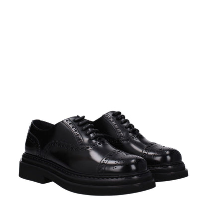 Dolce & Gabbana Black Leather Oxfords And Derbies 1728,75667636384,Black,Dolce & Gabbana,EU40/US7,Men,New with tags,Oxfords and Derbies - Shoes,Shoes