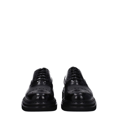 Dolce & Gabbana Black Leather Oxfords And Derbies 1728,75667636384,Black,Dolce & Gabbana,EU40/US7,Men,New with tags,Oxfords and Derbies - Shoes,Shoes