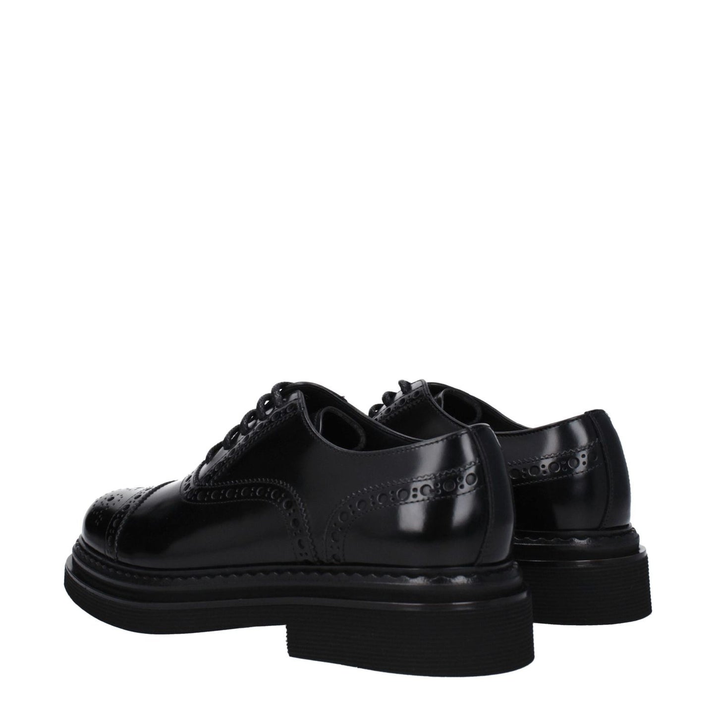 Dolce & Gabbana Black Leather Oxfords And Derbies 1728,75667636384,Black,Dolce & Gabbana,EU40/US7,Men,New with tags,Oxfords and Derbies - Shoes,Shoes