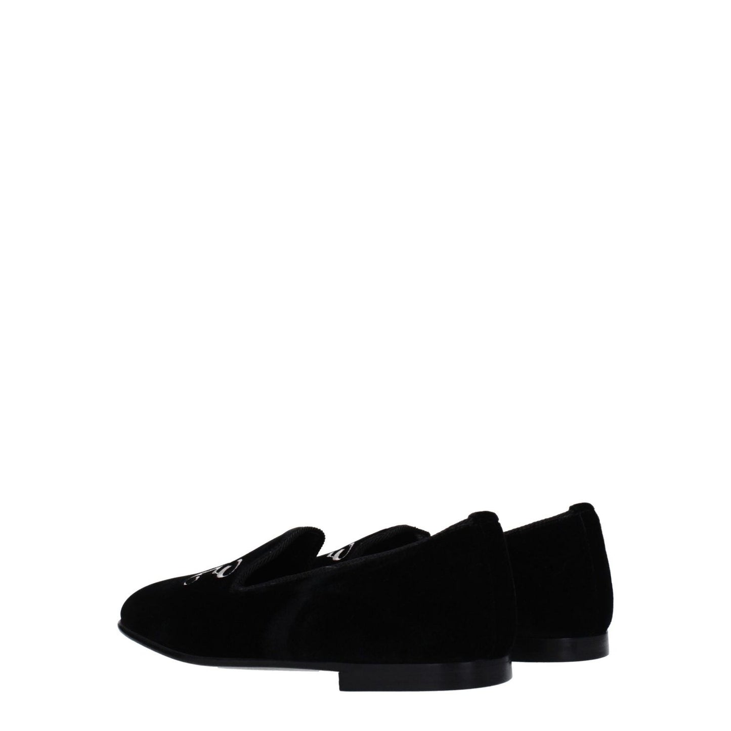 Palm Angels Black Velvet Slip-On Loafers