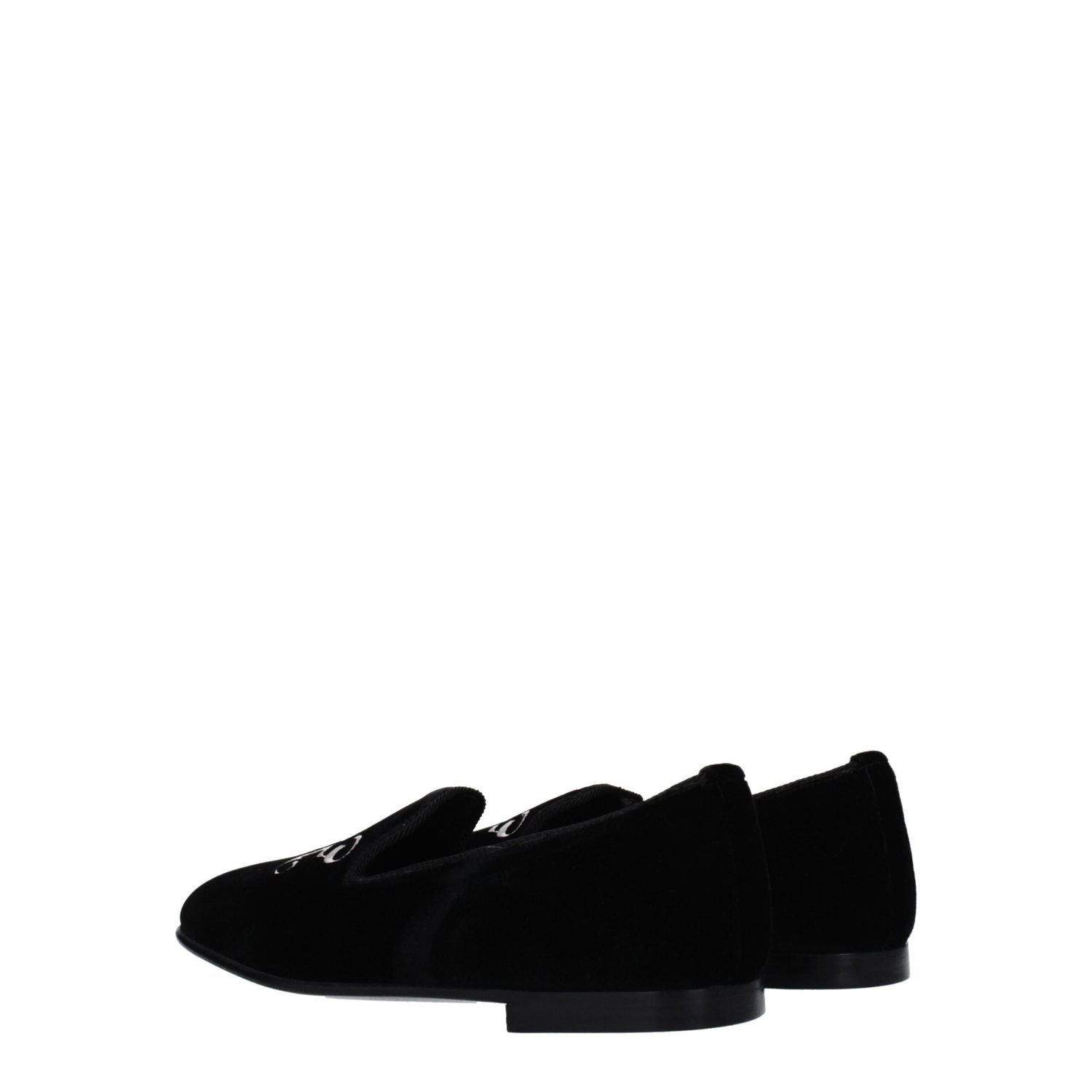 Palm Angels Black Velvet Slip-On Loafers
