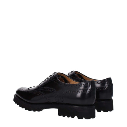 Church's Black Leather Oxfords And Derbies