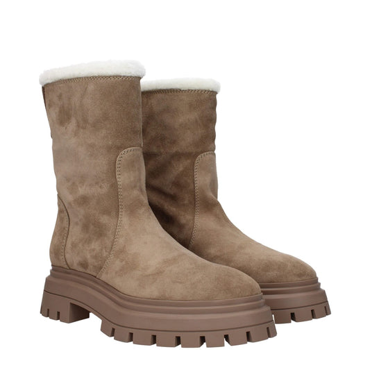 Stuart Weitzman Beige Leather Ankle Boots ST-8617282437385-EU40/US10