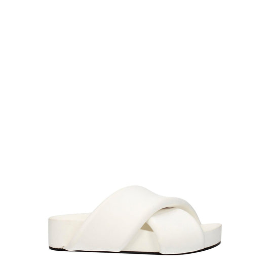 Jil Sander White Leather Slippers Sandals JI-8547354935561-EU36/US6