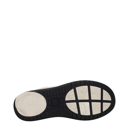 Sole view of Givenchy Beige Fabric Chunky Sneakers featuring rubber sole with logo detail and vintage effect.