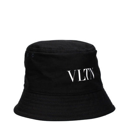 Valentino Garavani Black Cotton Bucket Hat