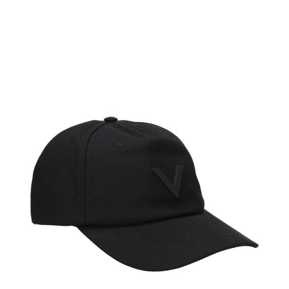 Valentino Garavani Black Cotton Cap (Baseball Hat)