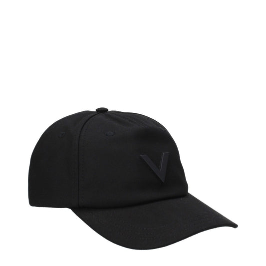 Valentino Garavani Black Cotton Cap (Baseball Hat)