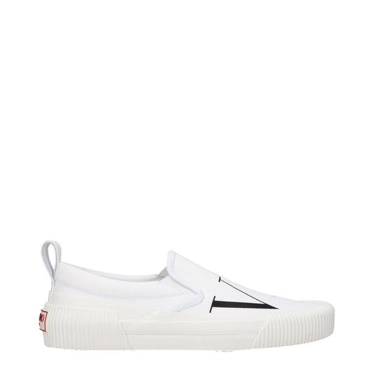 Valentino Garavani White Fabric Slip-On Loafers VA-9291024269577-EU39.5/US6.5