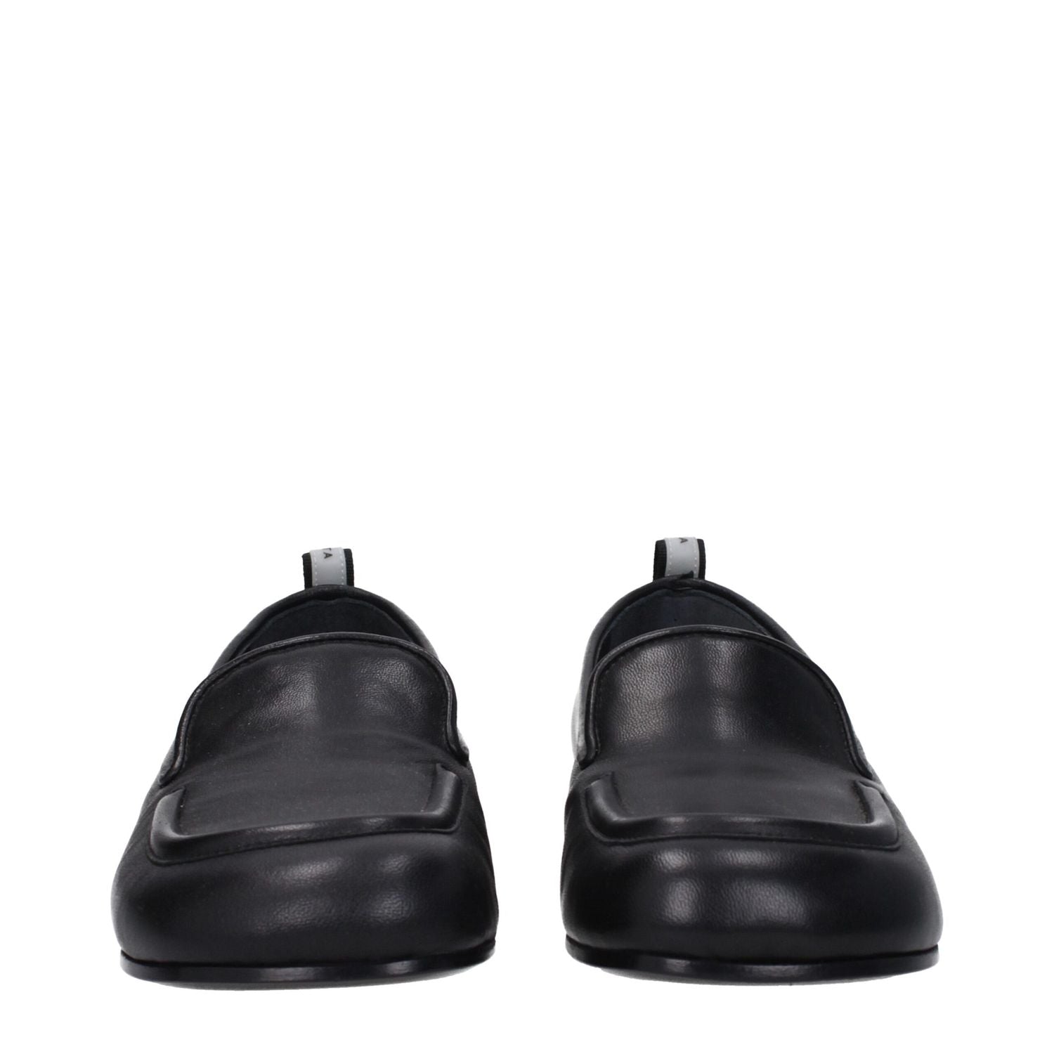 Premiata Black Leather Slip-On Loafers