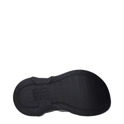 Givenchy Black Cotton Slippers