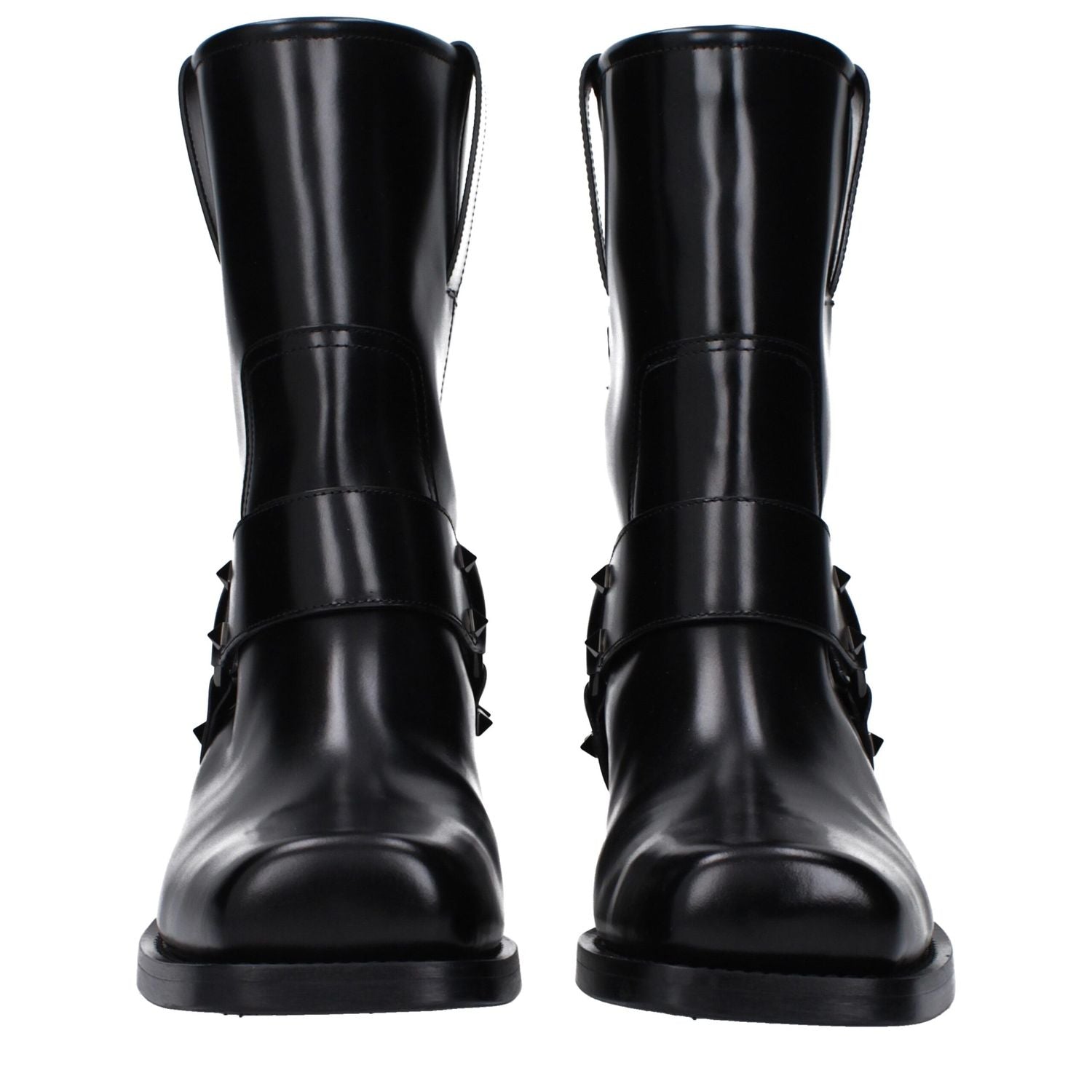 Valentino Garavani Black Leather Ankle Boots