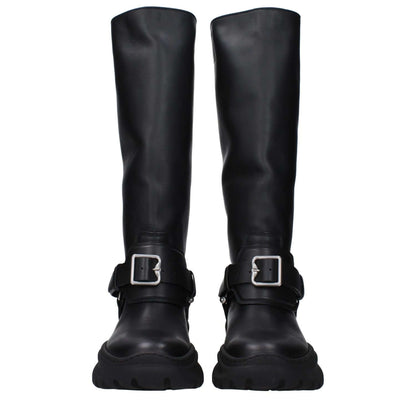 Burberry Black Leather Boots