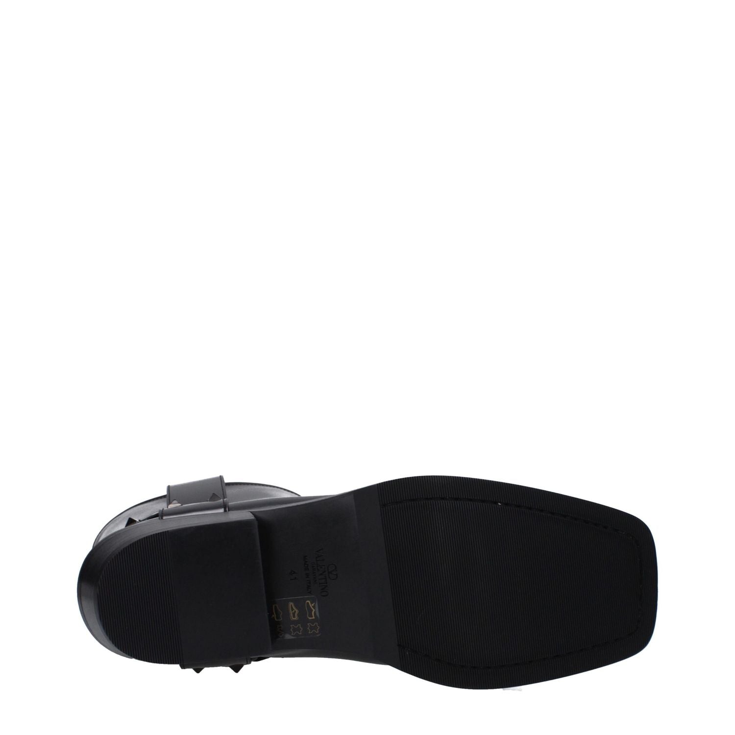 Valentino Garavani Black Leather Ankle Boots