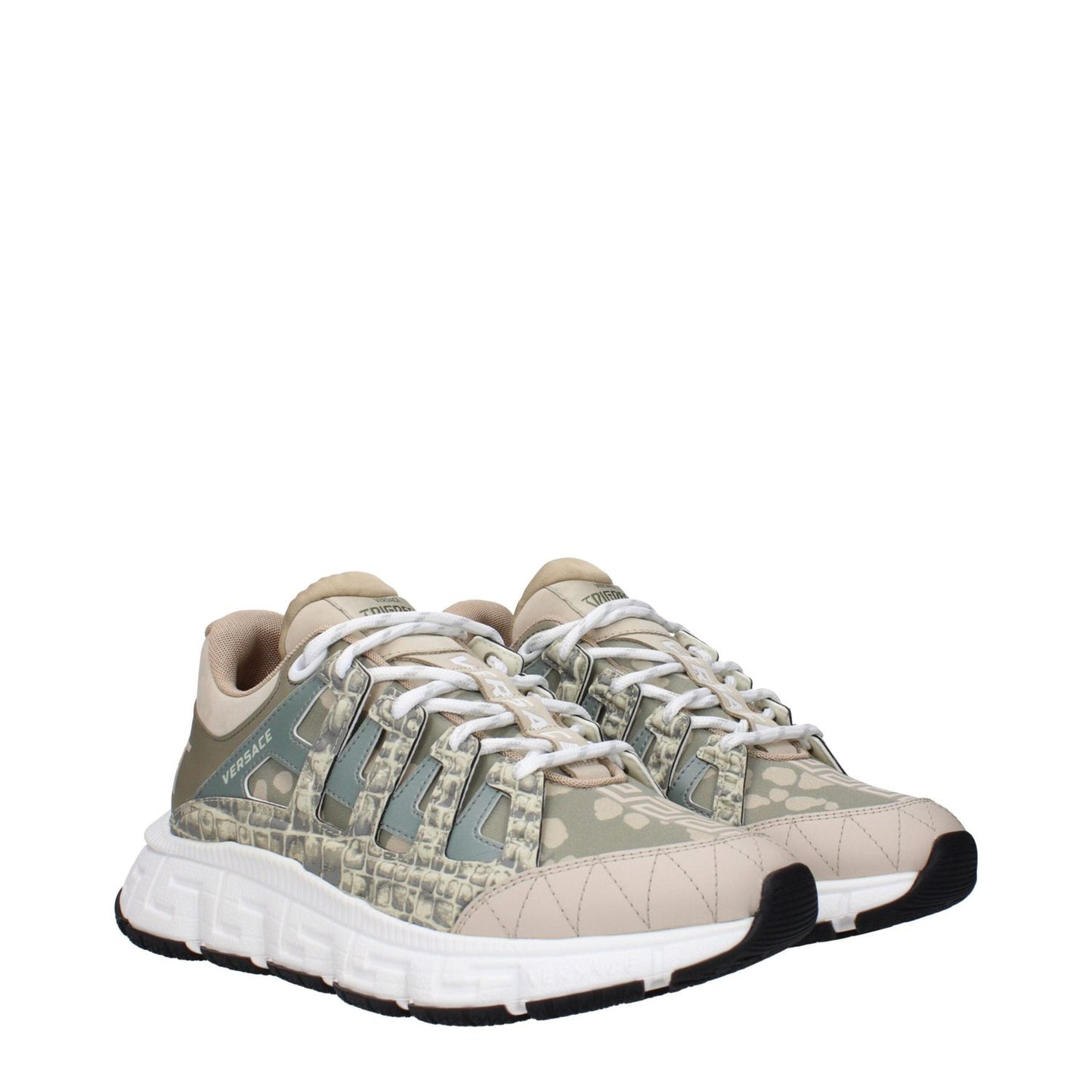 Versace Green Fabric Low Tops VE-14884864557321-EU41/US8