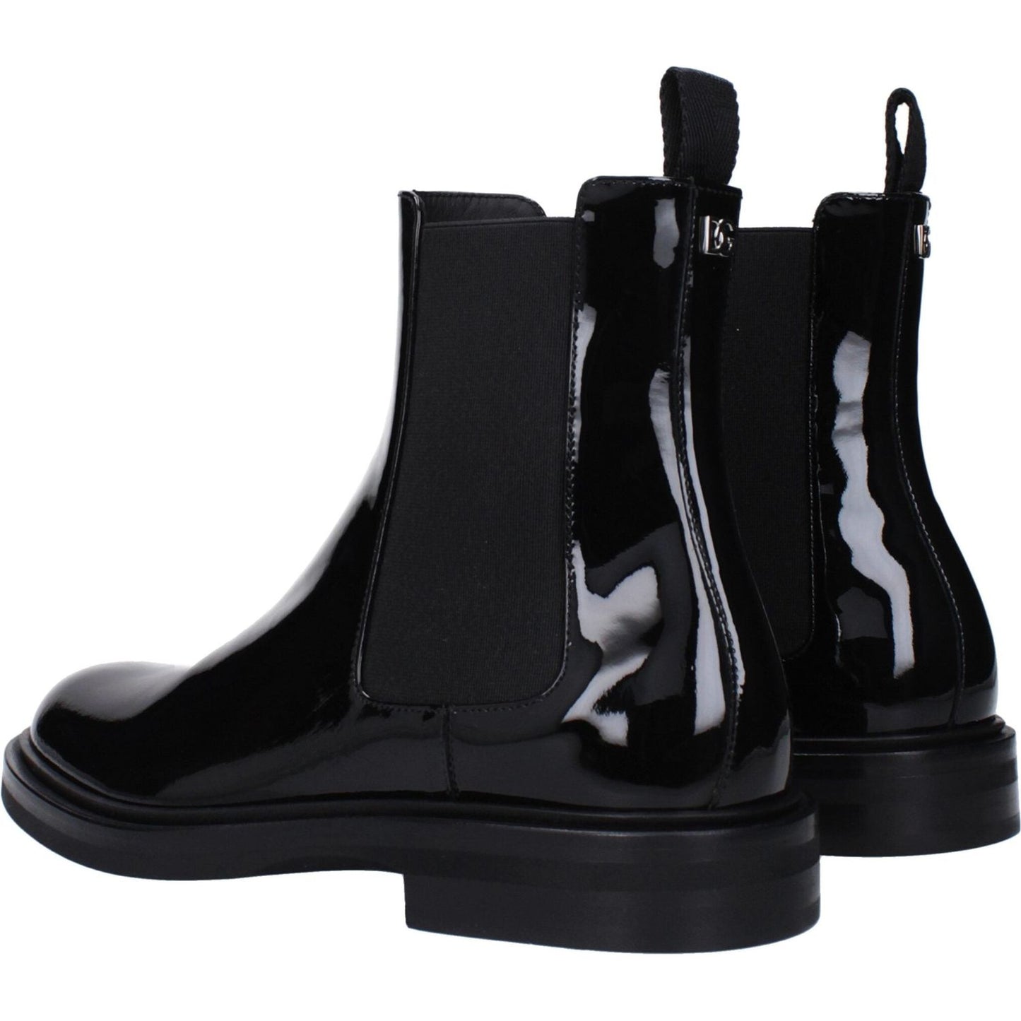 Dolce & Gabbana Black Leather Ankle Boots DO-14884854694153-EU40/US7