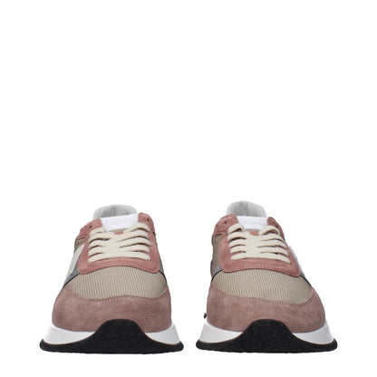 Philippe Model Beige Fabric Low Top Sneakers