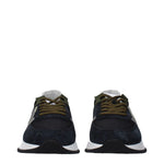 Philippe Model Blue Leather Athletic Sneakers