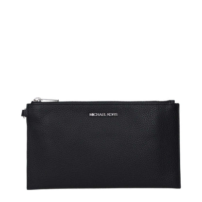 Michael Kors Black Leather Clutch Bag