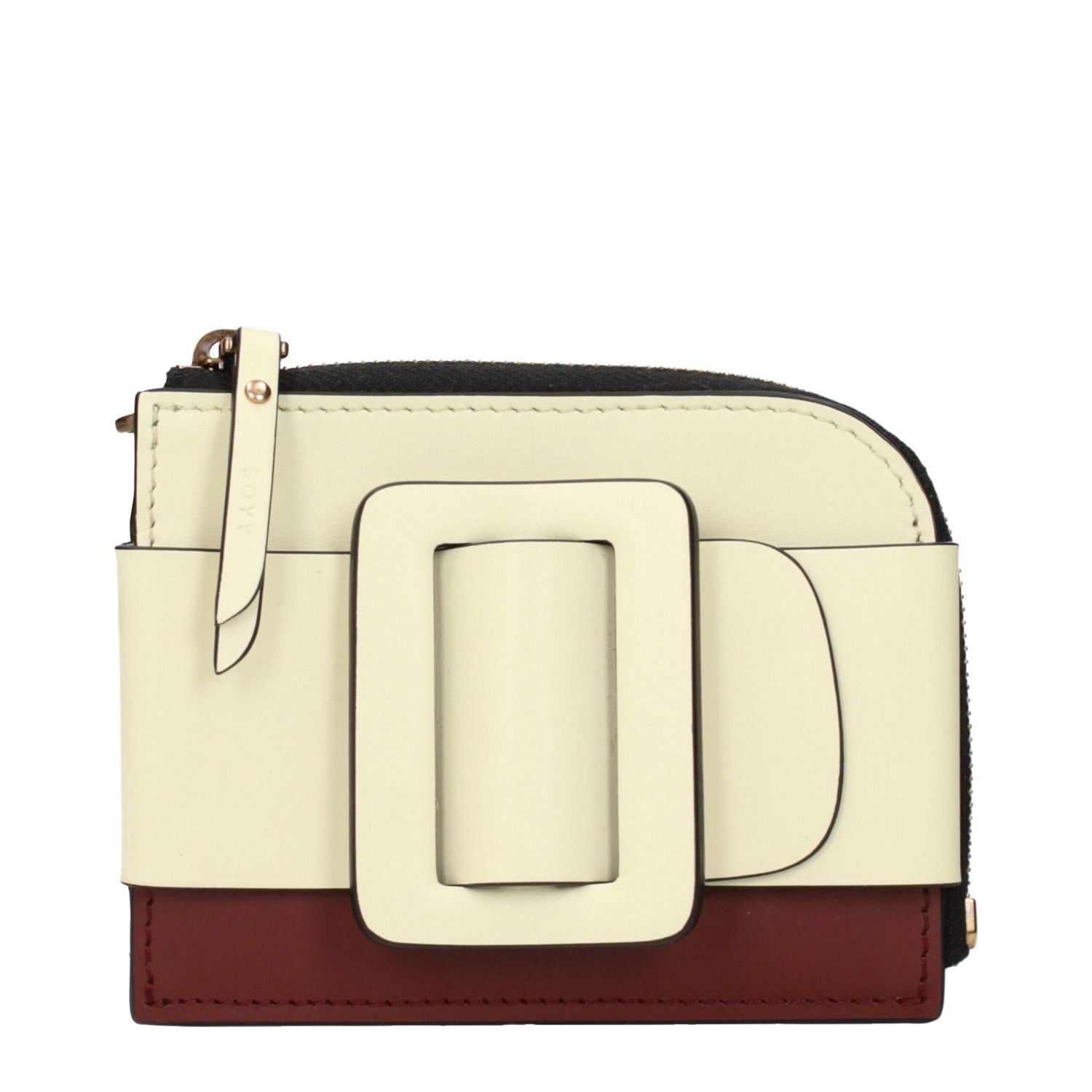 Front view with bag zipped and handles upright.