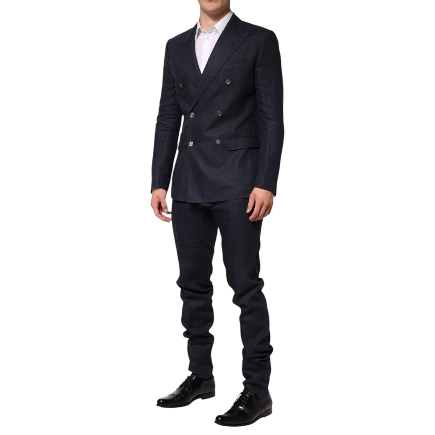 Dolce & Gabbana Dark Blue Double Breasted 2 Piece Suit