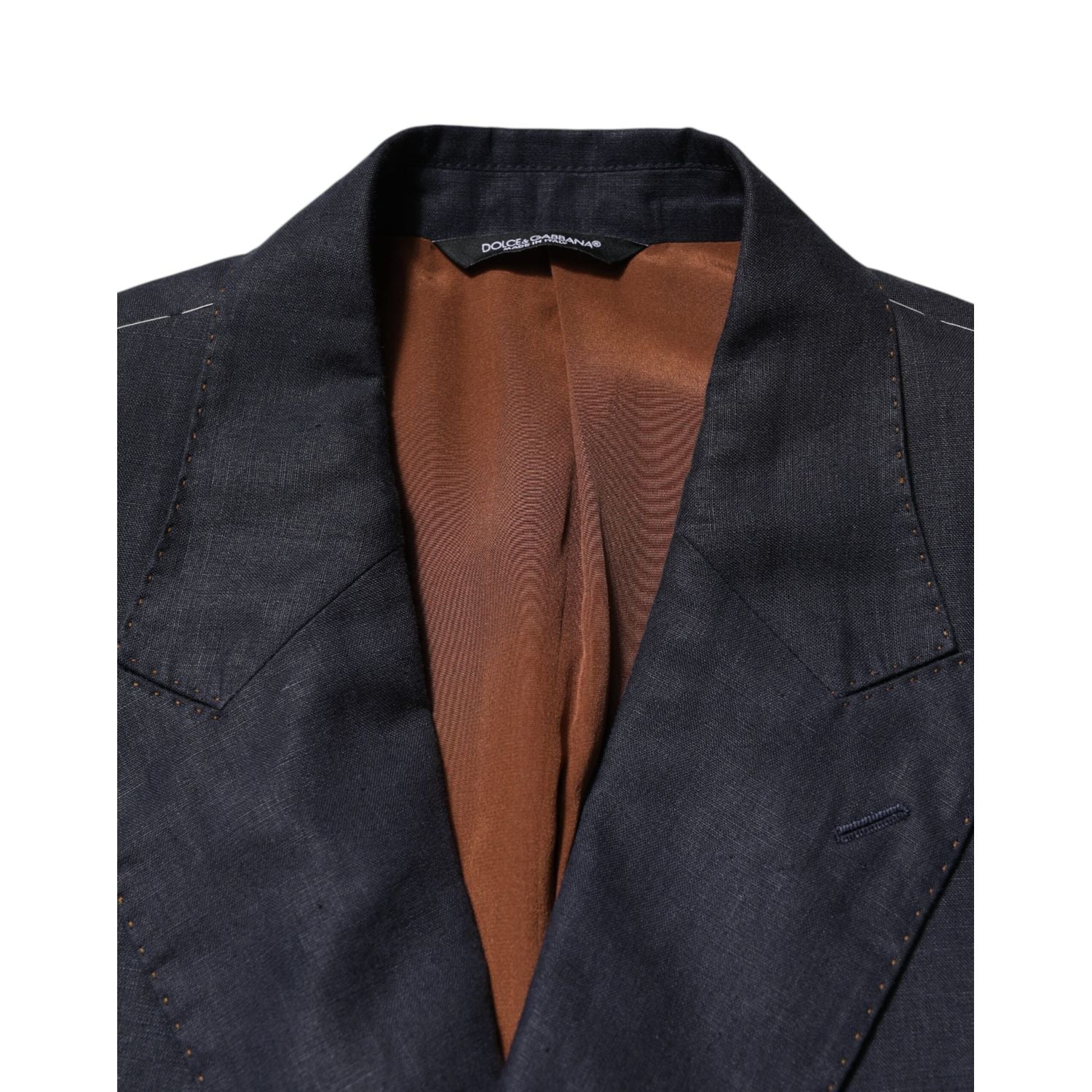 Dolce & Gabbana Dark Blue Double Breasted 2 Piece Suit