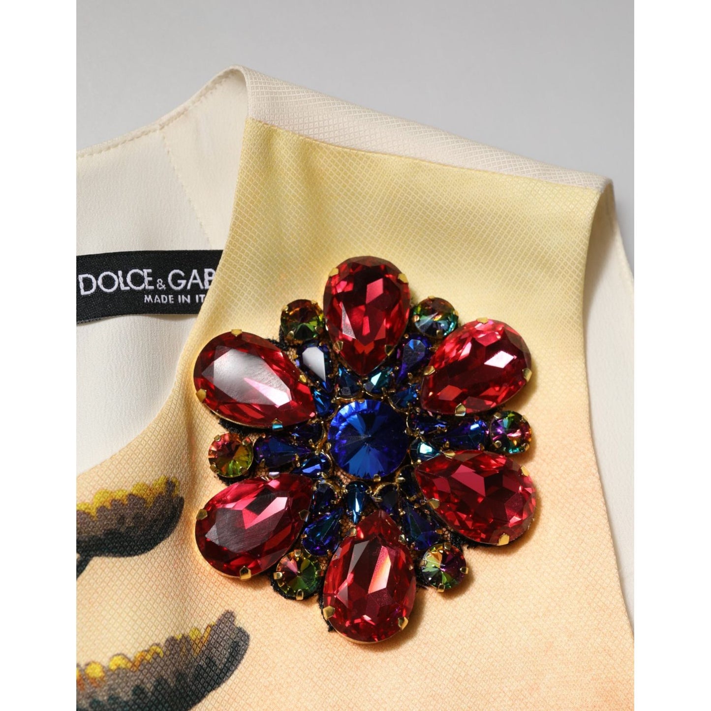 Dolce & Gabbana Multicolor Crystal Embellished A-line Mini Dress DR81766-38